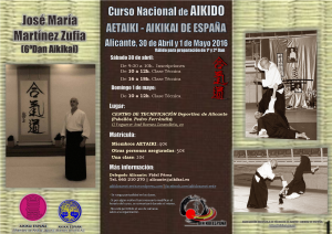 2016 Curso Nacional Aikido Aikikai - José María Martínez Zufia - Alicante, 2016