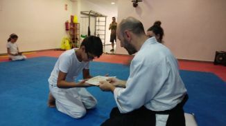 Aikido Kids (infantil y juvenil), fin de curso 2016-2017 (entrega diplomas, cinturones Kyu...) - 20170621_192506