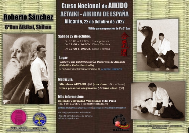 Protegido: Curso Nacional de Aikido en Alicante: Roberto Sánchez (6ºDan Aikikai, Shihan y Director Técnico AETAIKI – Aikikai de España) – 22 de octubre de 2022